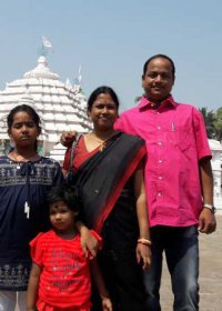 At Tulasi Khetra, Baldev Jew temple, Kendrapada with family