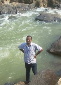 Baitarani's rocky bed at Bhimkund