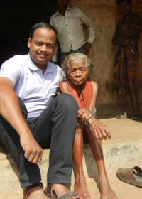 With A Juang old woman, Keonjhar