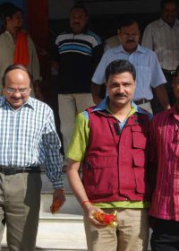 With Dr. Arabind Padhi at Bhandaragharani temple, Nabarangapur