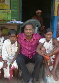 With Durua Girls of Village Siribeda of Baipariguda, Koraput